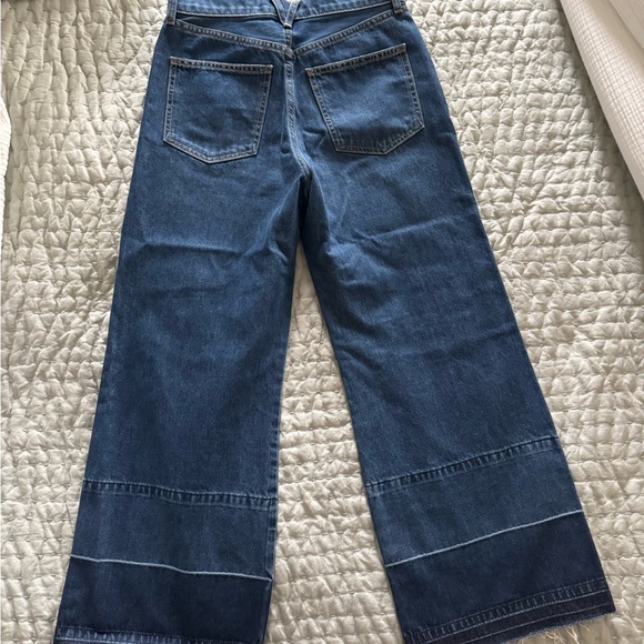 Veronica Beard Taylor Cropped High Rise Wide Jeans - Picture 4 of 7